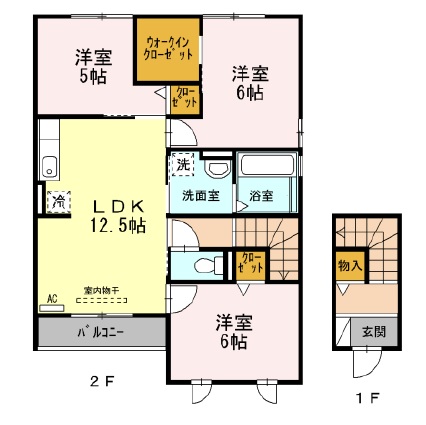 クレール今泉Aの間取り