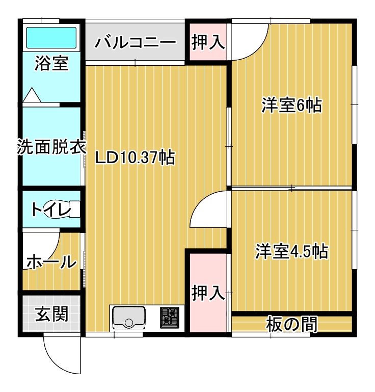 上田ハイツの間取り