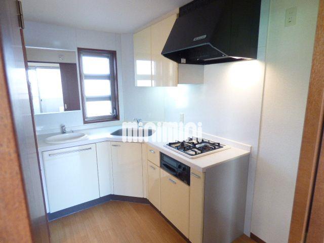 キッチン　２口コンロのＬ字型キッチンで使いやすい