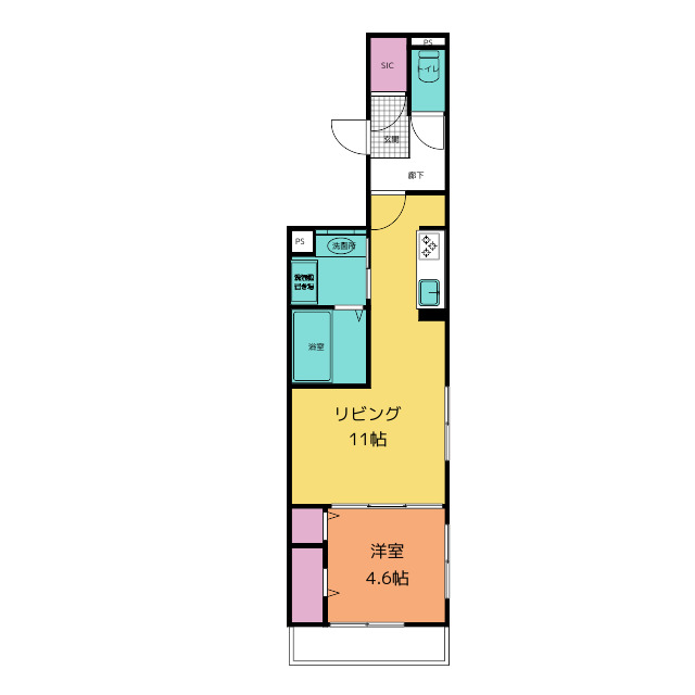 Ｄ－ｒｏｏｍ名駅Ｆ棟の間取り