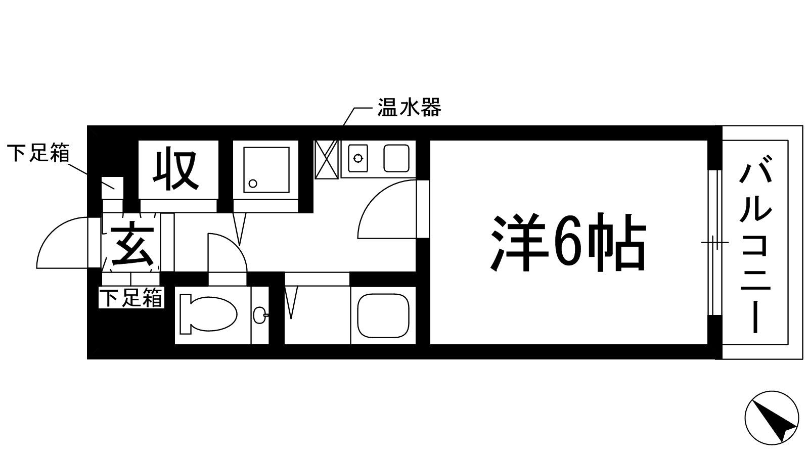 大阪府箕面市箕面６（マンション）の賃貸物件の間取り