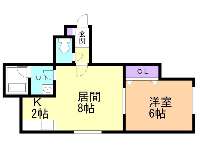 札幌市東区北三十六条東のアパートの間取り