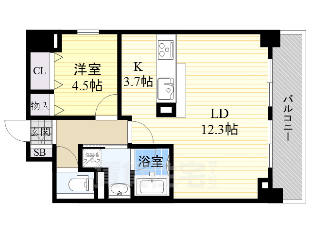 プランドール堂島の間取り