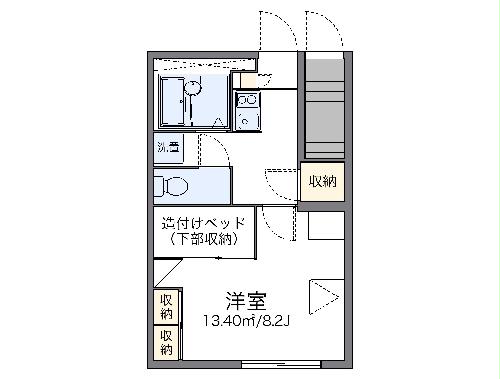 レオパレス東中田の間取り