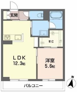 倉敷市福田町浦田のマンションの間取り