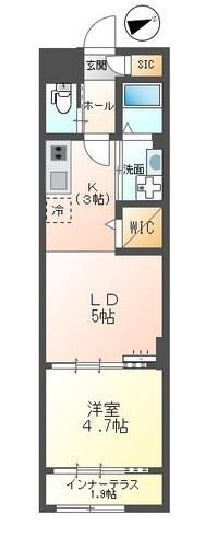 東広島市西条町寺家のアパートの間取り