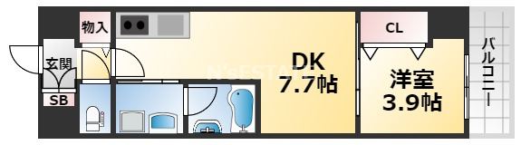 1DK Mansion in Chuo-ku, Kobe, Hyogo — photo 2 of 3