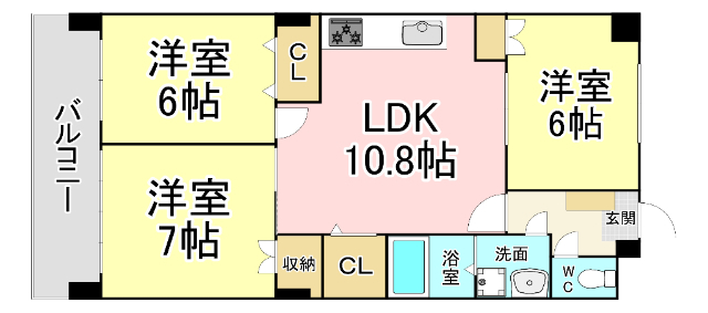 ブランメゾン企救丘の間取り