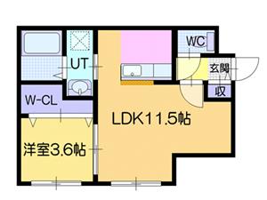 札幌市白石区南郷通のマンションの間取り