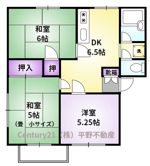 鳥栖ウエストハイツ　B棟の間取り