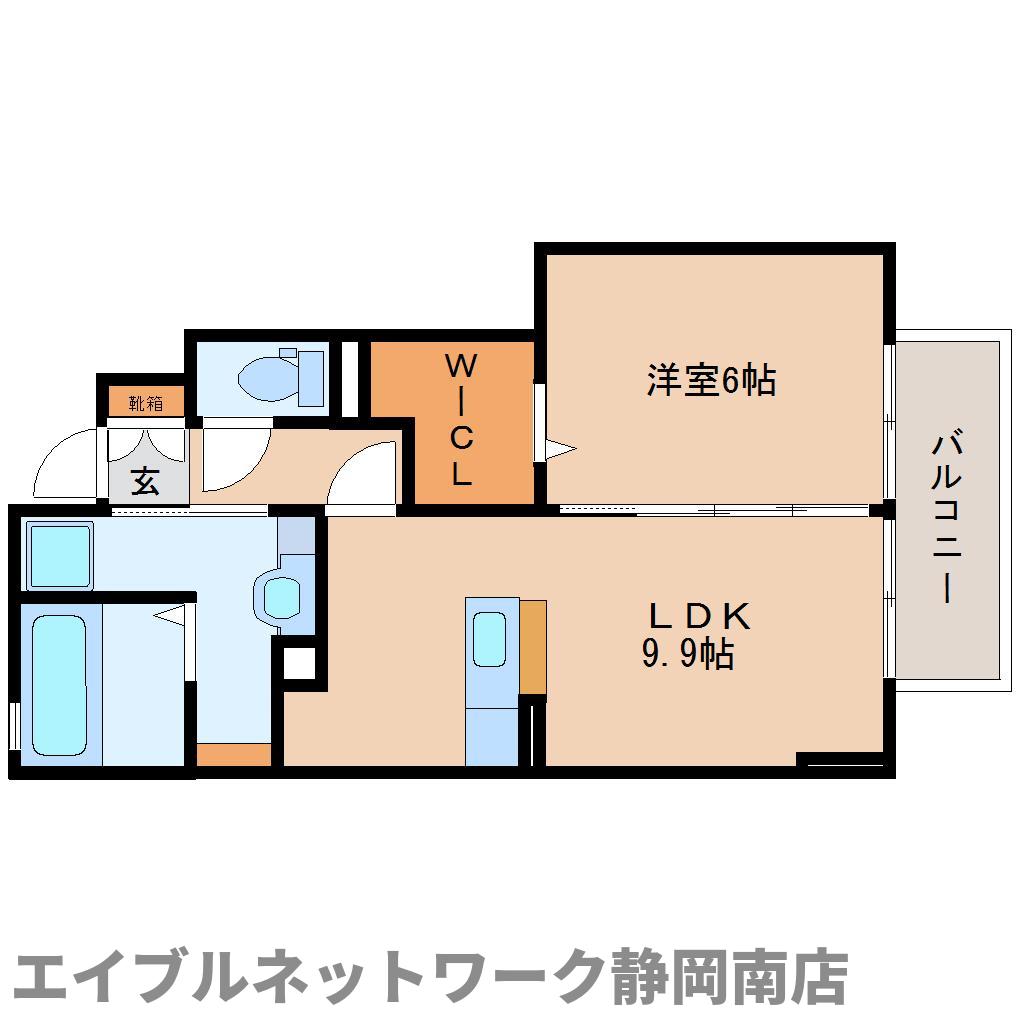 藤枝市高岡のアパートの間取り