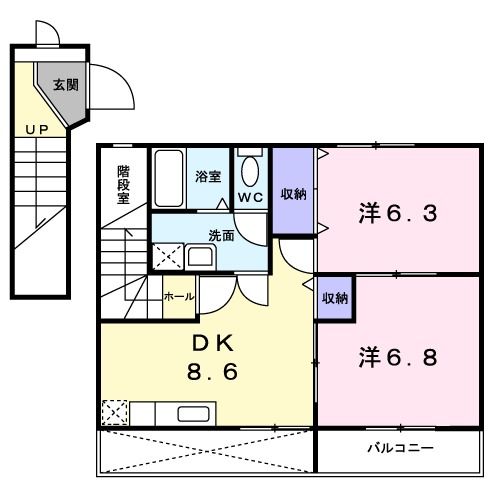 メゾン　葵　Ｂの間取り