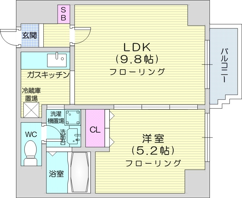 ISグランデ札幌の間取り