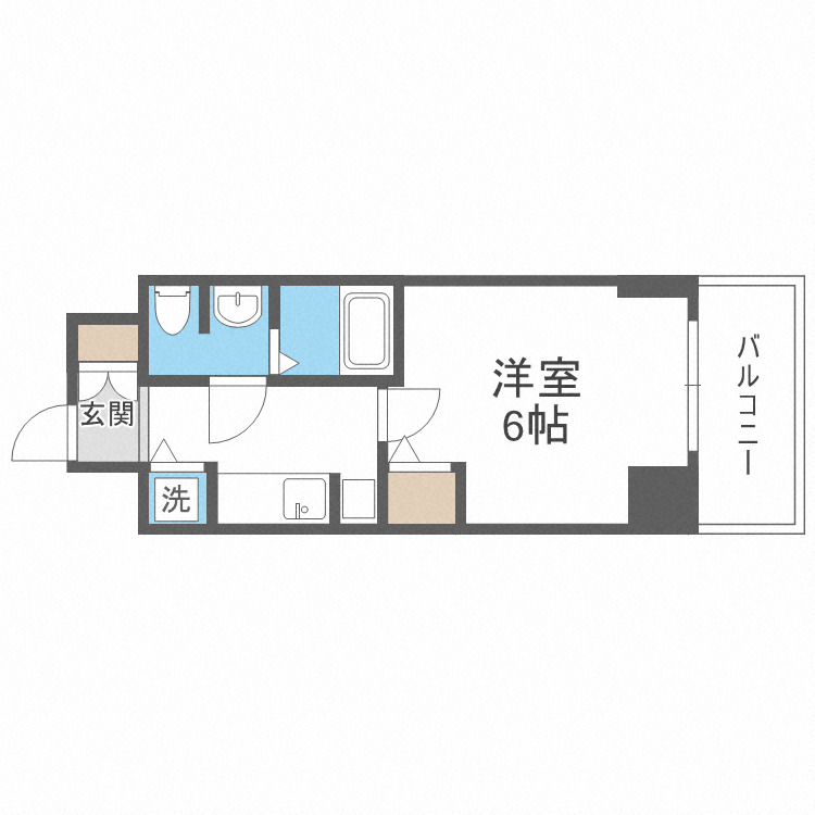 大阪市中央区東高麗橋のマンションの間取り