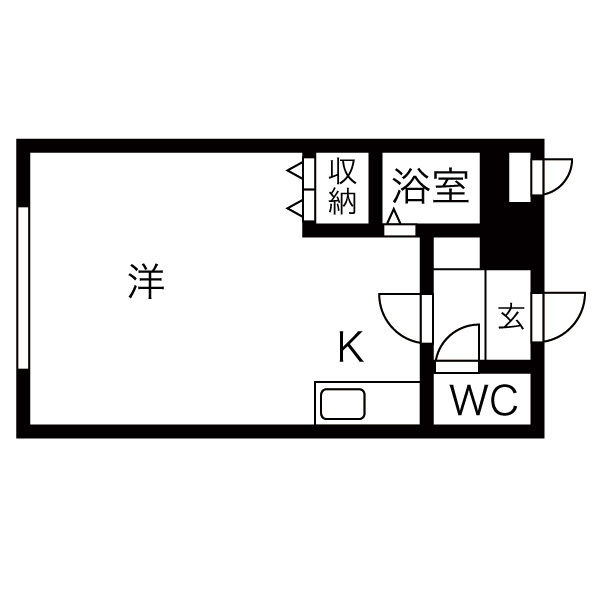 札幌市中央区南九条西のマンションの間取り