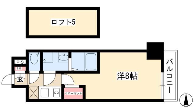 エステムコート名古屋栄デュアルレジェンドの間取り