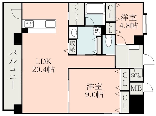 Ｓａｋｕｒａ　ｓｕｉｚｅｎｊｉの間取り