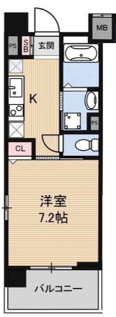 堺市堺区出島海岸通のマンションの間取り