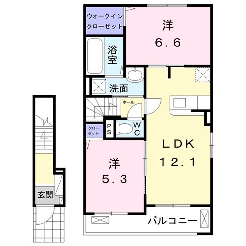 シャルマン　アースリー　Ａの間取り