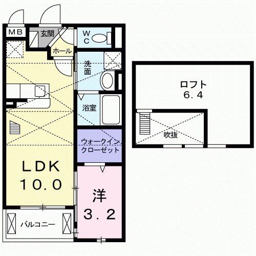 ルボアール箕面　Ｃ棟の間取り