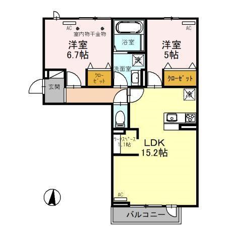 Ｄ－ｒｏｏｍ高坂弐番町の間取り