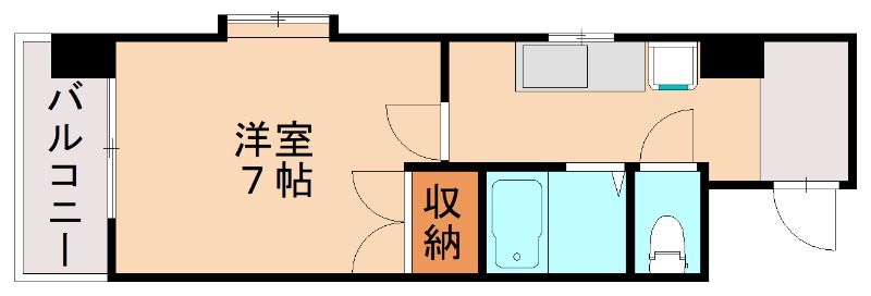 宗像市土穴のマンションの間取り