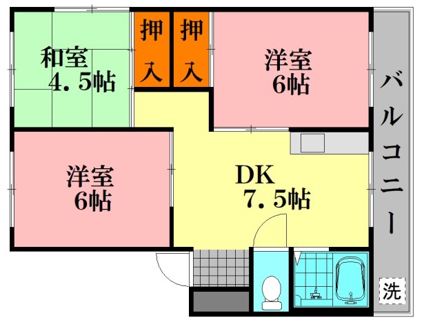 宮脇マンションの間取り