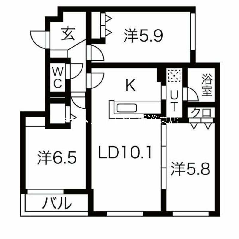 メニーズコート北園プレミアの間取り