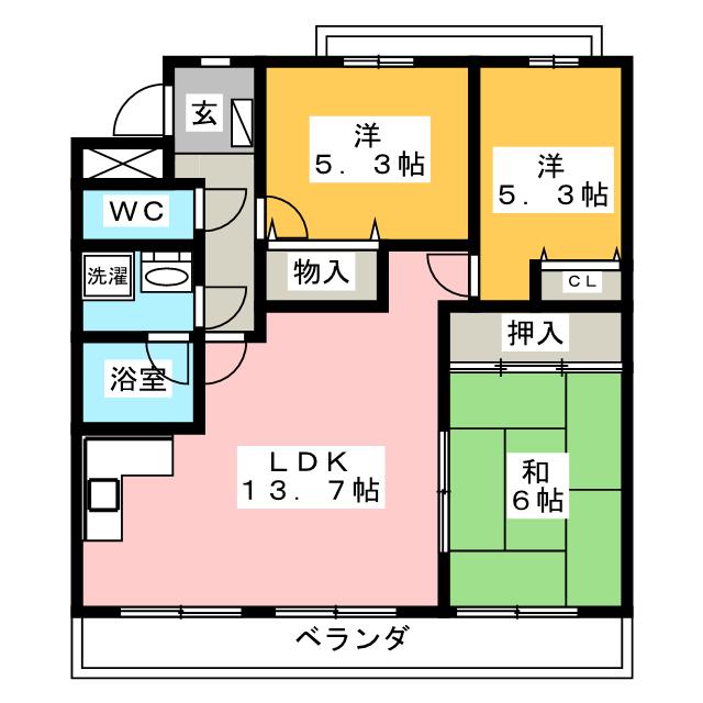 サンモールIIの間取り