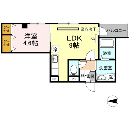 横浜市鶴見区小野町のマンションの間取り