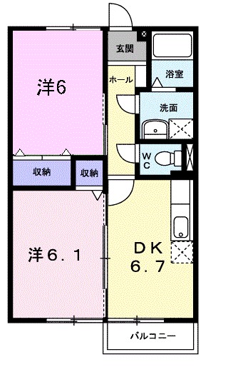 アヴニールＢの間取り