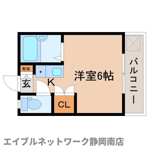 静岡市駿河区大谷のアパートの間取り