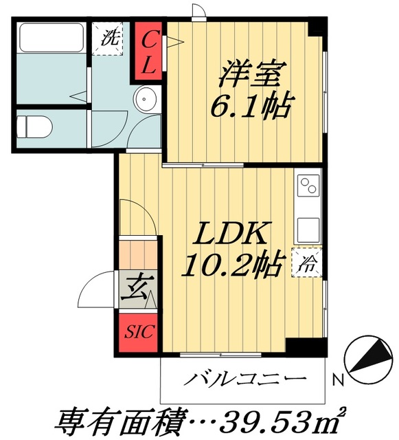 江戸川区東小松川のマンションの間取り