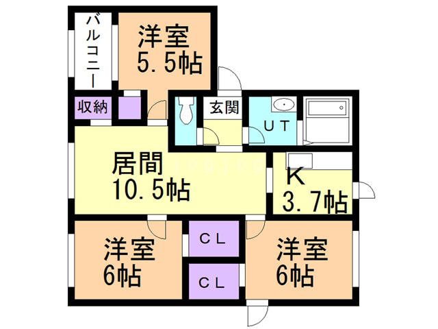 ハピネス本通の間取り