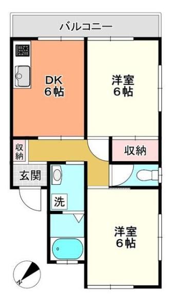 横浜市港北区師岡町のアパートの間取り