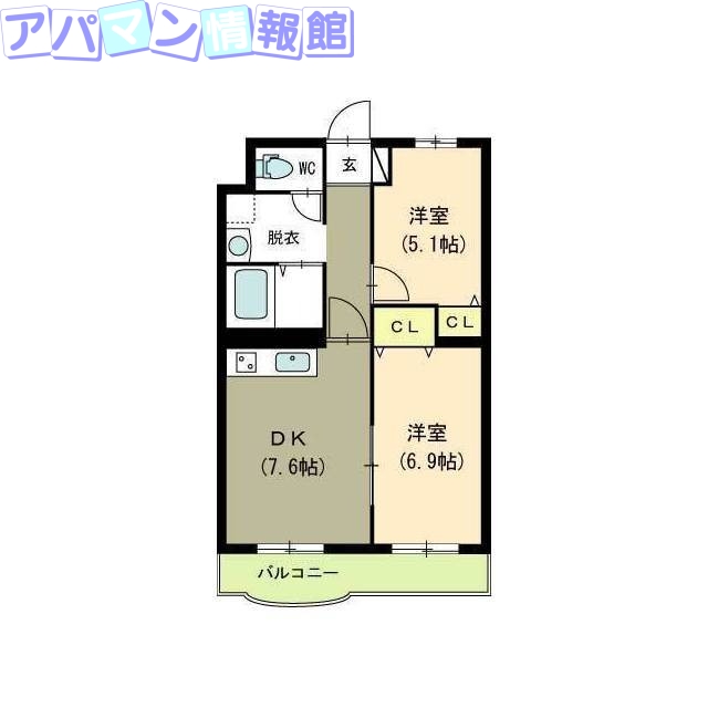 コンコース堀之内の間取り