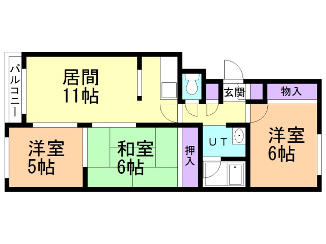 ハイグレード新札幌の間取り