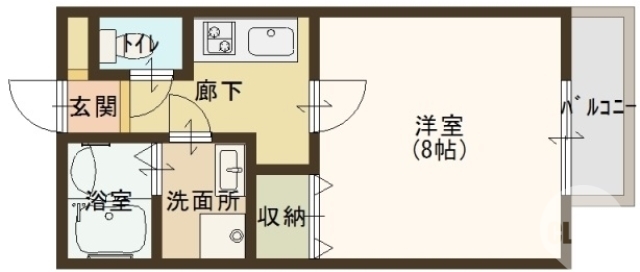 堺市東区日置荘西町のアパートの間取り