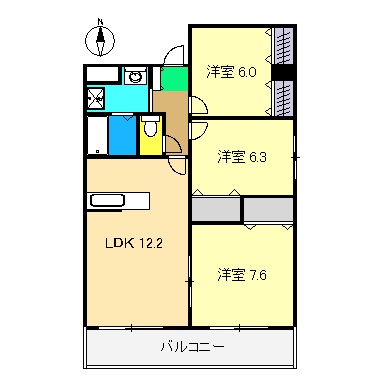 メゾン チノ丸の間取り