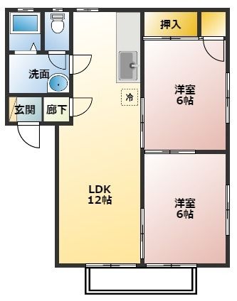 柏市若柴のアパートの間取り