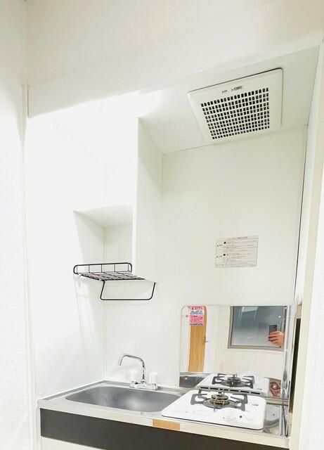 キッチン　１口ガスコンロ設置済！お引越し後すぐにお料理できます☆