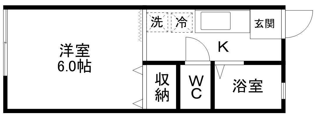 サンライフ旭ケ丘Aの間取り写真