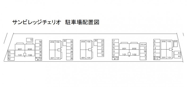 その他共有部分　駐車場配置図