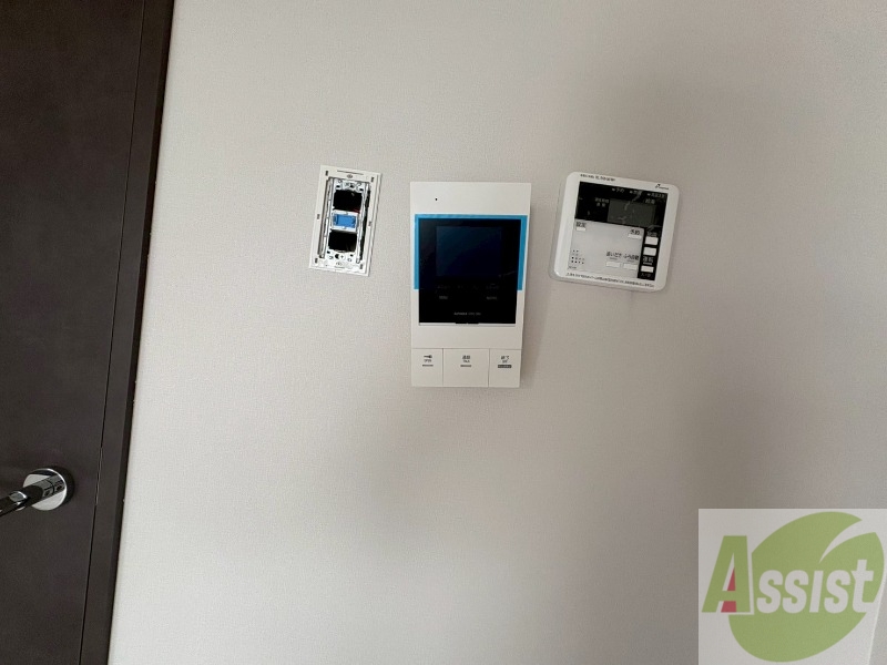 セキュリティ　ＴＶモニター付インターホンです。来客者の顔が見えるので安心！