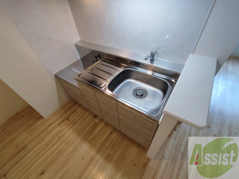 キッチン　ガスキッチンです。２口コンロが設置できます。