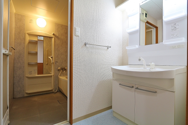 洗面設備　お出かけ前の身支度はこちらで