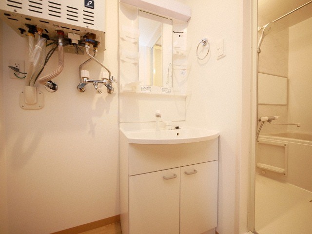 洗面設備　シャワードレッサー付きです。