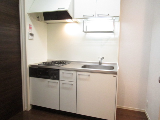 キッチン　グリル付きガス2口システムキッチン