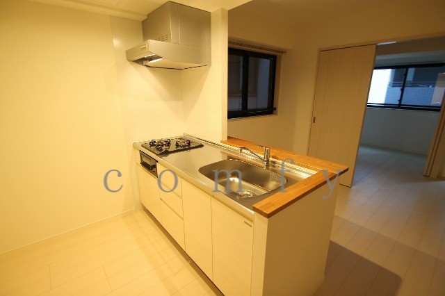 キッチン　ガス２口システムキッチン