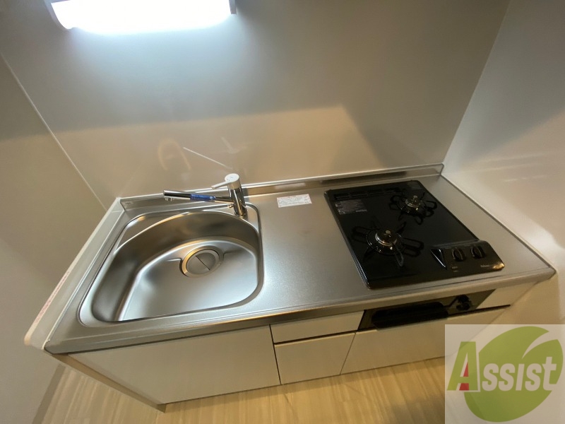 キッチン　２口システムキッチンなので、すぐお料理に使えます！